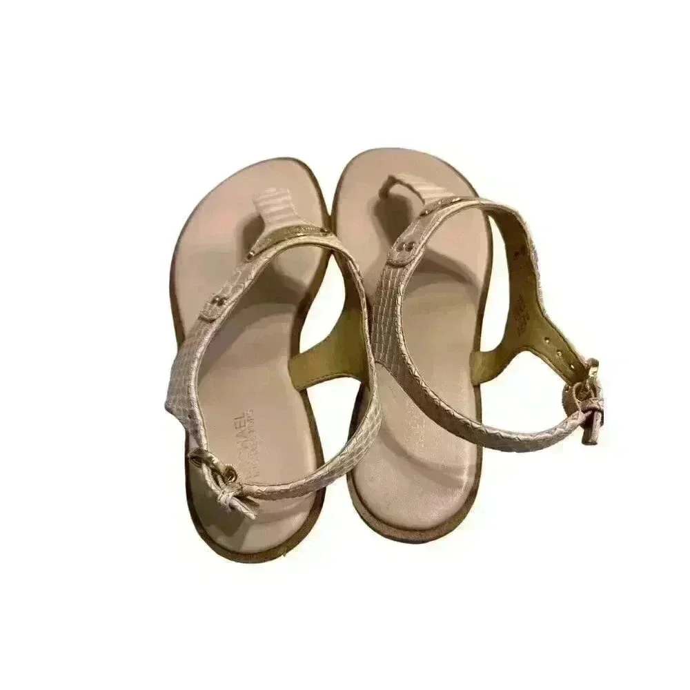 Michael Kors pink sandals with gold hardware. Size 7.5 M, EUC